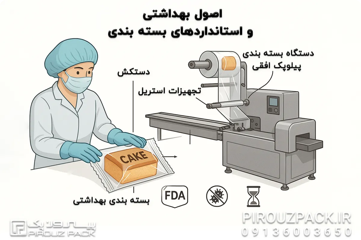 توجه به اصول بهداشتی و استانداردهای بسته بندی