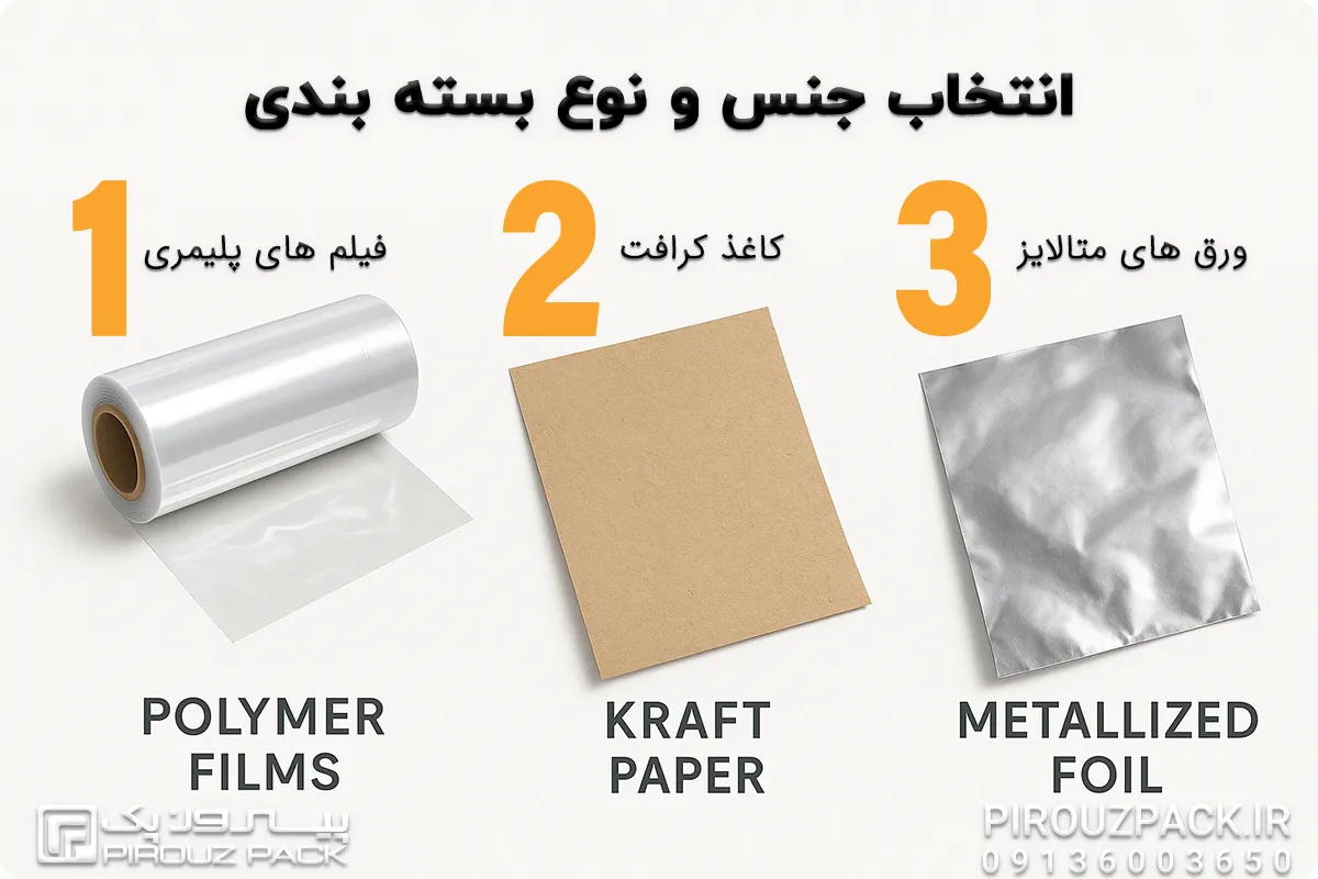 انتخاب جنس و نوع بسته بندی برای بسته بندی کیک