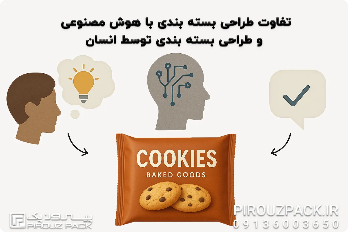 تفاوت طراحی بسته بندی توسط انسان و هوش مصنوعی