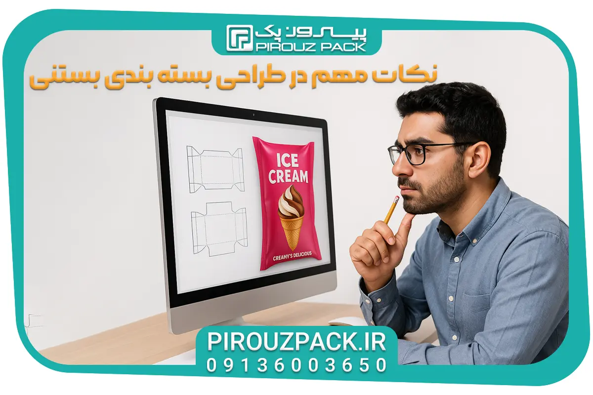 طراحی بسته بندی بستنی