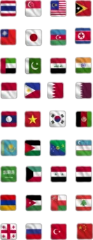 پرچم کشورهایی که پیروزپک به آن ها صادرات دستگاه بسته بندی داشته است